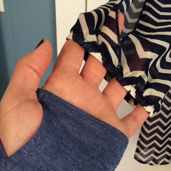 Speechless Chevron Slit Arm Shift Dress Size M - Picture 4 of 5